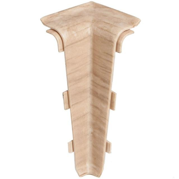 Угол внутренний для плинтуса ПВХ Arbiton Indo 70 04 Дуб Лингбург 2 штуки